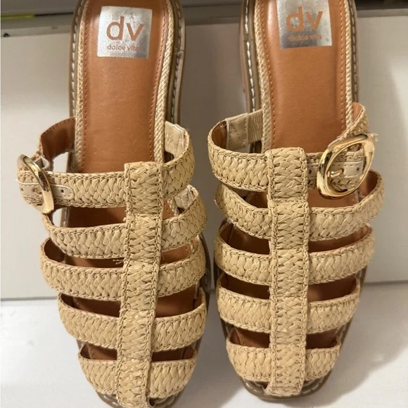 DV by Dolce Vita Women's Tan Woven Sandals in new conditions - Picture 12 of 14